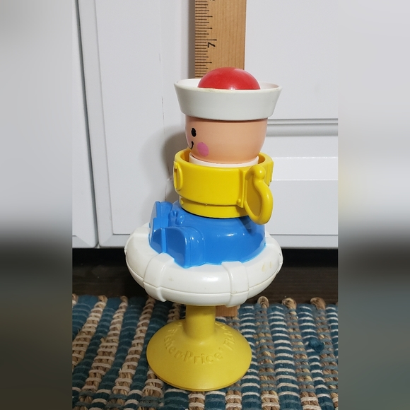 🍓🍄Vintage 1984 Fisher Price High Chair Peek A Boo Sailor🍄🍓 - Picture 2 of 7